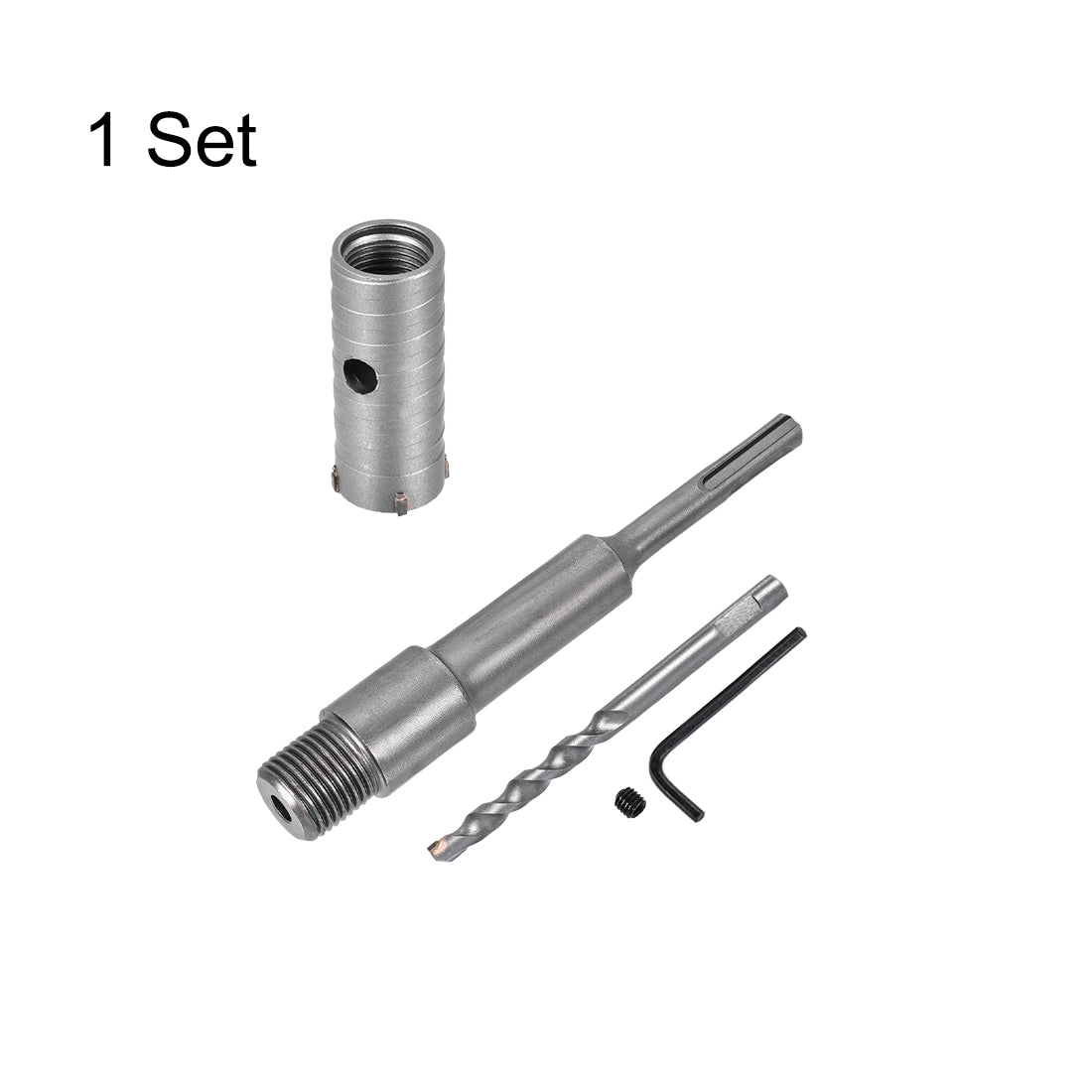 Harfington Wall Hole Drill Bit Hole Saw with Connecting Rod Drill for SDS X4 Impact Drill