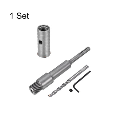 Harfington Wall Hole Drill Bit Hole Saw with Connecting Rod Drill for SDS X4 Impact Drill