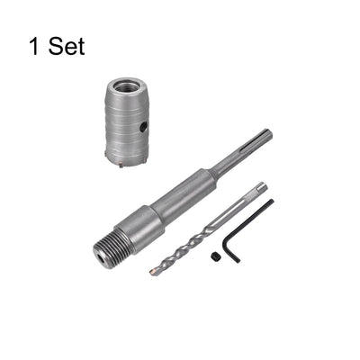 Harfington Wall Hole Drill Bit Hole Saw with Connecting Rod Drill for SDS X4 Impact Drill