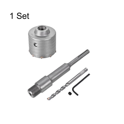 Harfington Wall Hole Drill Bit Hole Saw with Connecting Rod Drill for SDS X4 Impact Drill