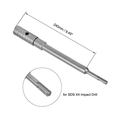 Harfington Wall Hole Drill Bit Stone Hole Saw Round Shank with Connecting Rod Drill for SDS X4 Impact Drill