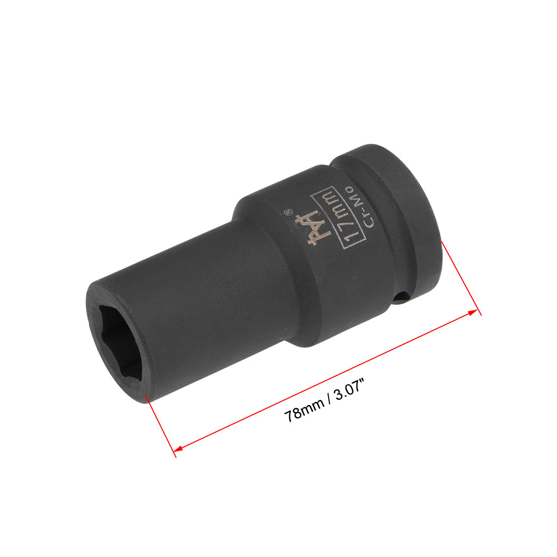 Harfington Drive by Deep Impact Socket, 6-Point, Cr-Mo Alloy Steel, Metric