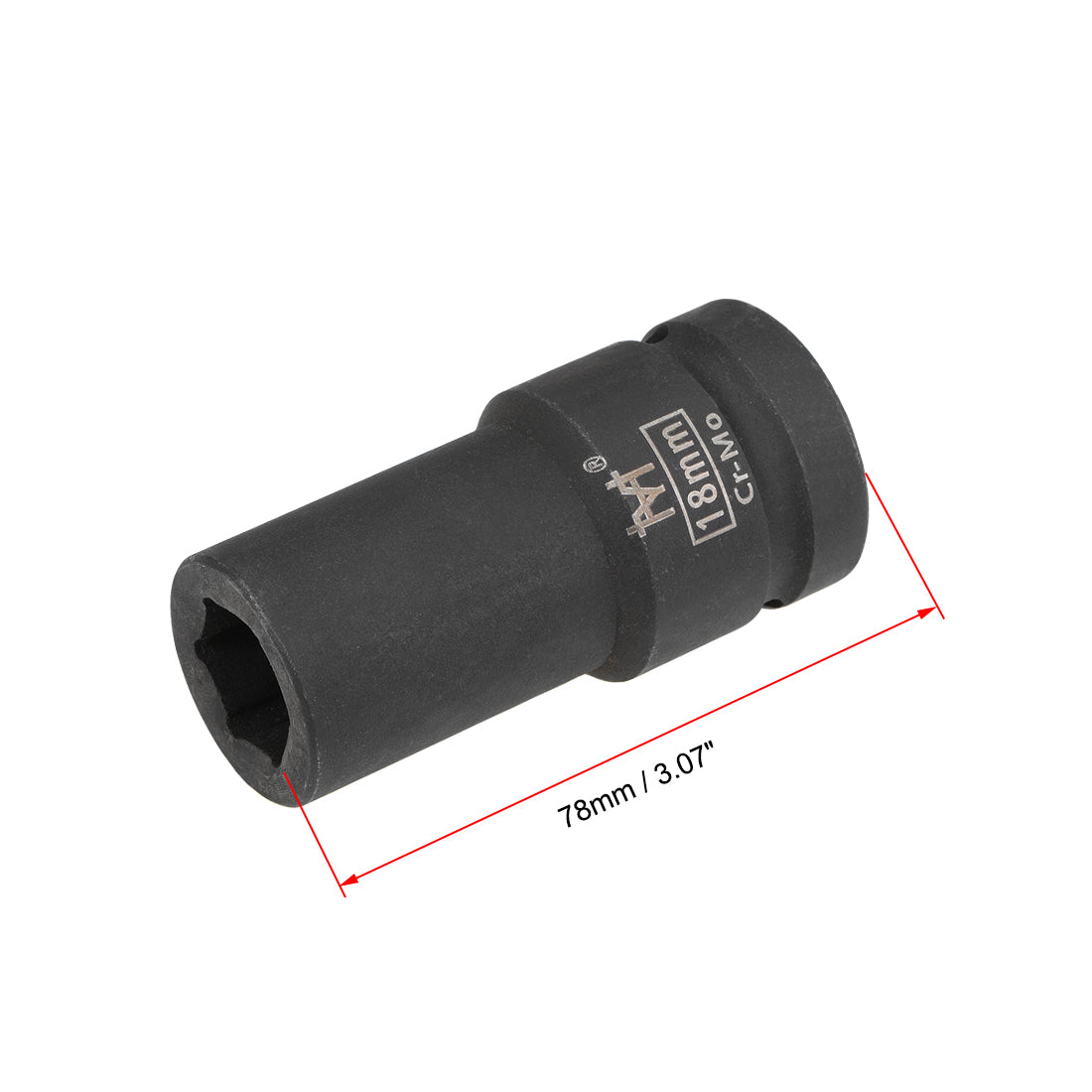 Harfington Drive by Deep Impact Socket, 6-Point, Cr-Mo Alloy Steel, Metric