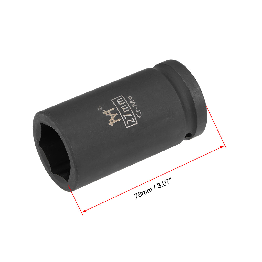 Harfington Drive by Deep Impact Socket, 6-Point, Cr-Mo Alloy Steel, Metric