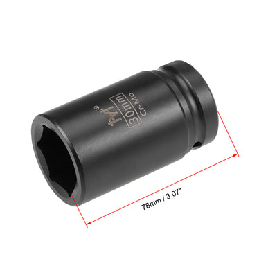 Harfington Drive by Deep Impact Socket, 6-Point, Cr-Mo Alloy Steel, Metric
