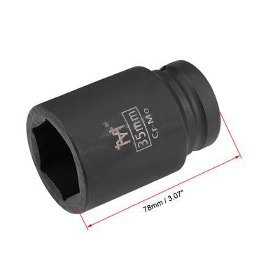 Harfington Drive by Deep Impact Socket, 6-Point, Cr-Mo Alloy Steel, Metric