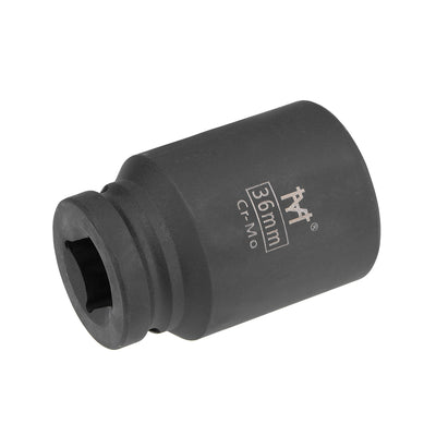 Harfington Drive by Deep Impact Socket, 6-Point, Cr-Mo Alloy Steel, Metric