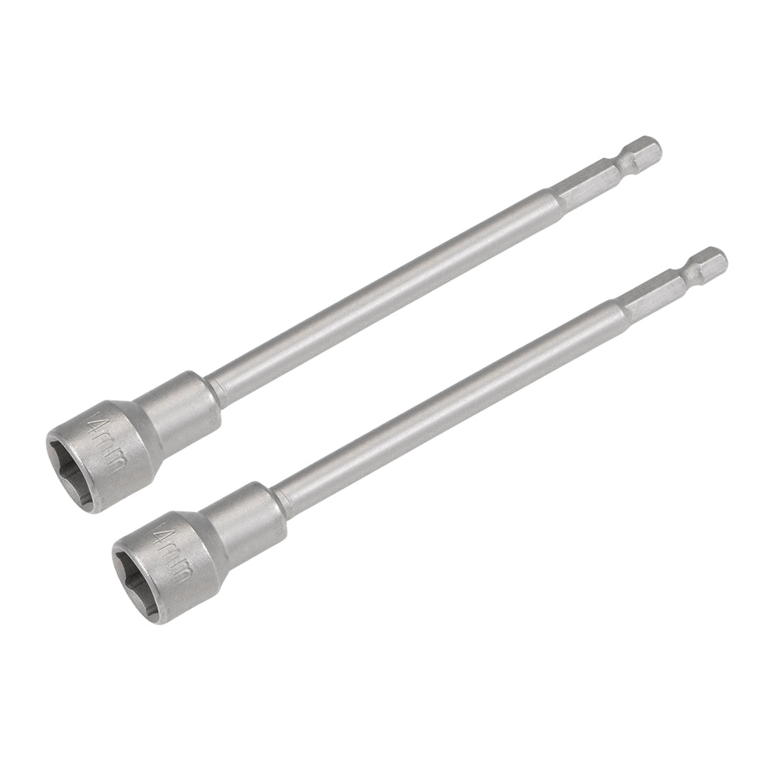 Harfington 2 Pcs 1/4" Quick-Change Hex Shank 14mm Magnetic Nut Sockets Driver, 150mm Length