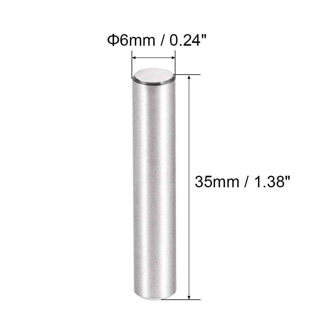 Harfington 10Pcs Dowel Pin 304 Stainless Steel Cylindrical Shelf Support Pin