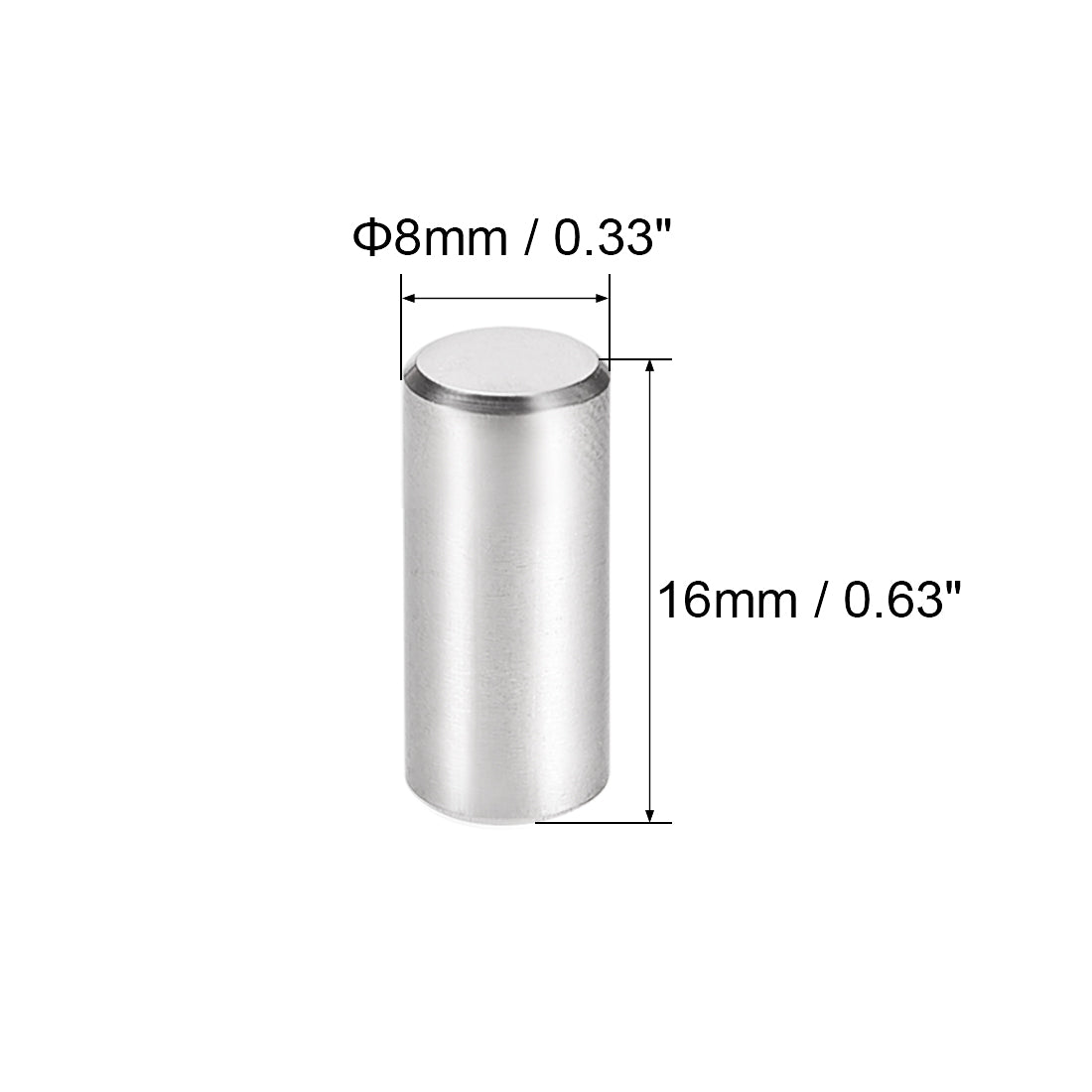 Harfington 10Pcs Dowel Pin 304 Stainless Steel Cylindrical Shelf Support Pin