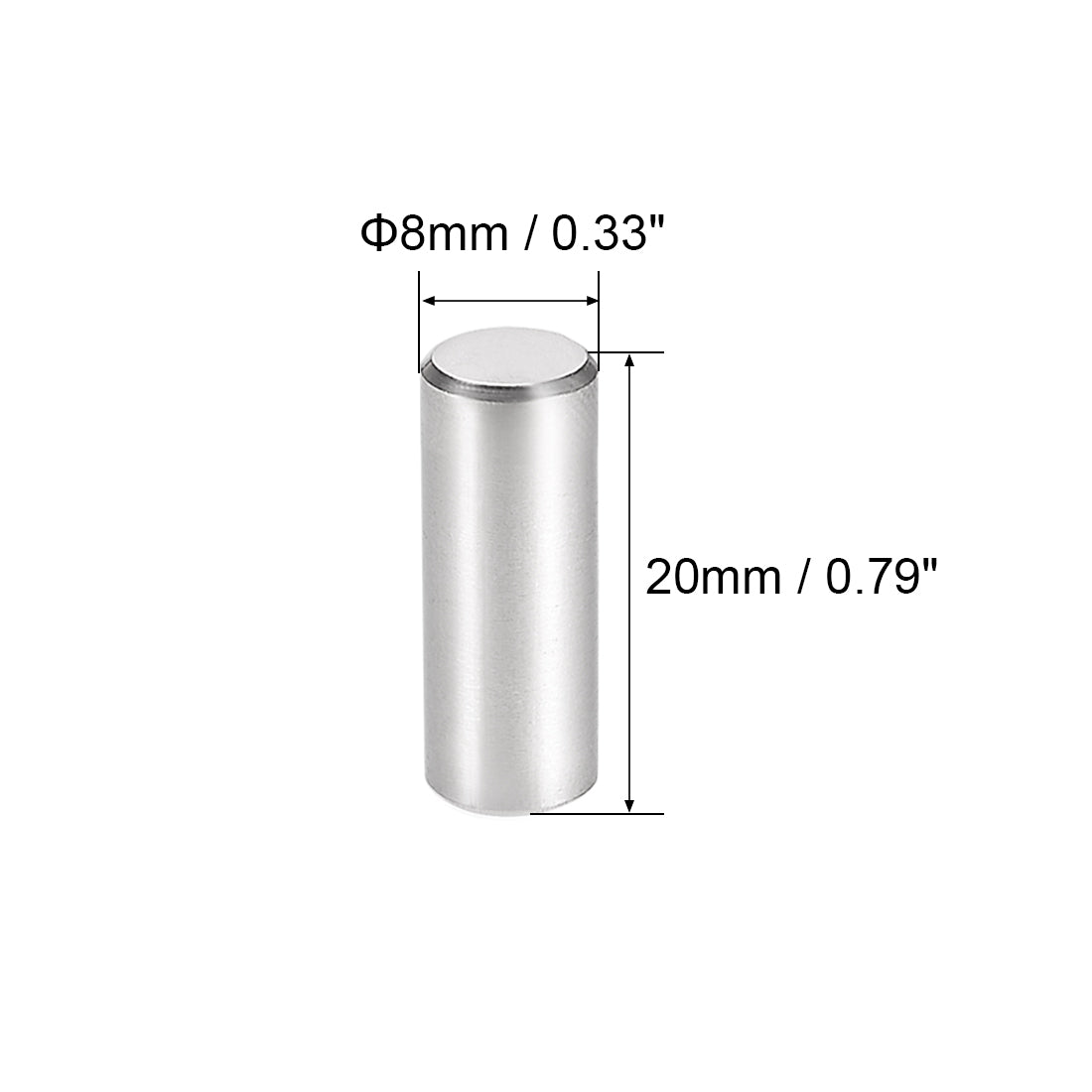 Harfington 10Pcs Dowel Pin 304 Stainless Steel Cylindrical Shelf Support Pin