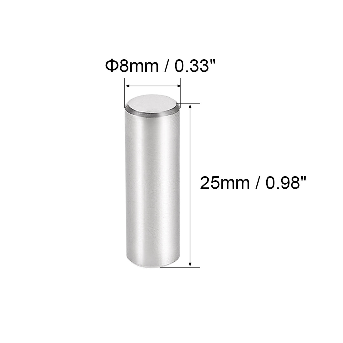 Harfington 5Pcs Dowel Pin 304 Stainless Steel Cylindrical Shelf Support Pin