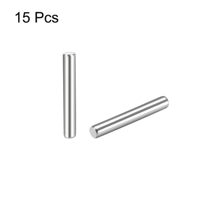 Harfington 15Pcs Dowel Pin 304 Stainless Steel Cylindrical Shelf Support Pin Fasten Elements Silver Tone