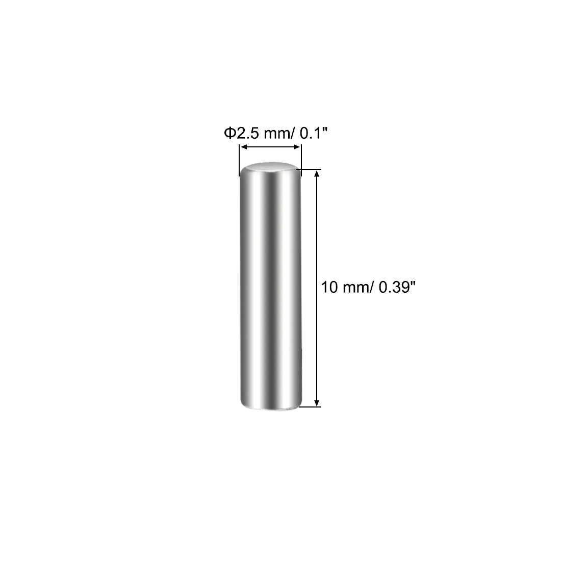 Harfington 25Pcs Dowel Pin 304 Stainless Steel Cylindrical Shelf Support Pin