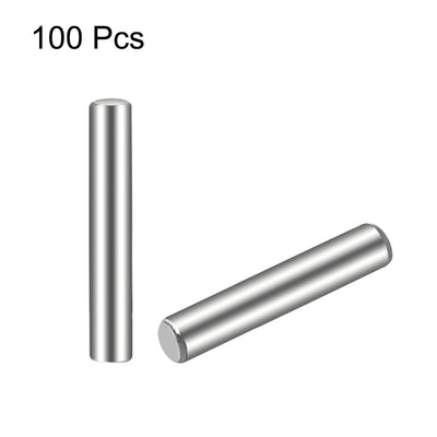 Harfington 100Pcs  Dowel Pin 304 Stainless Steel Cylindrical Shelf Support Pin
