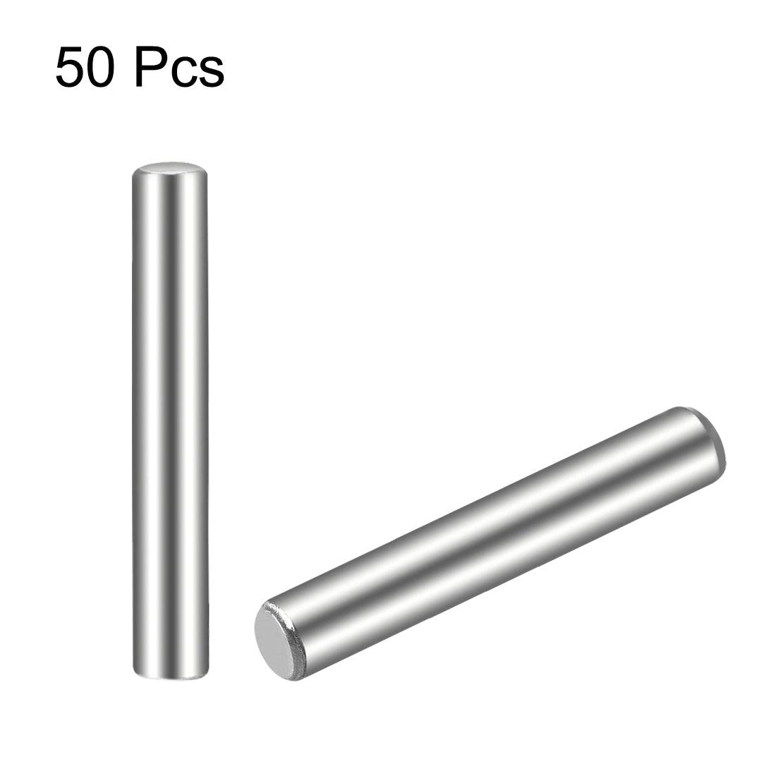 Harfington 50Pcs Dowel Pin 304 Stainless Steel Cylindrical Shelf Support Pin