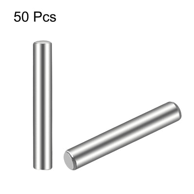 Harfington 50Pcs Dowel Pin 304 Stainless Steel Cylindrical Shelf Support Pin