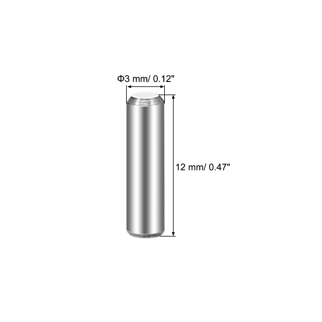 Harfington 50Pcs Dowel Pin 304 Stainless Steel Cylindrical Shelf Support Pin