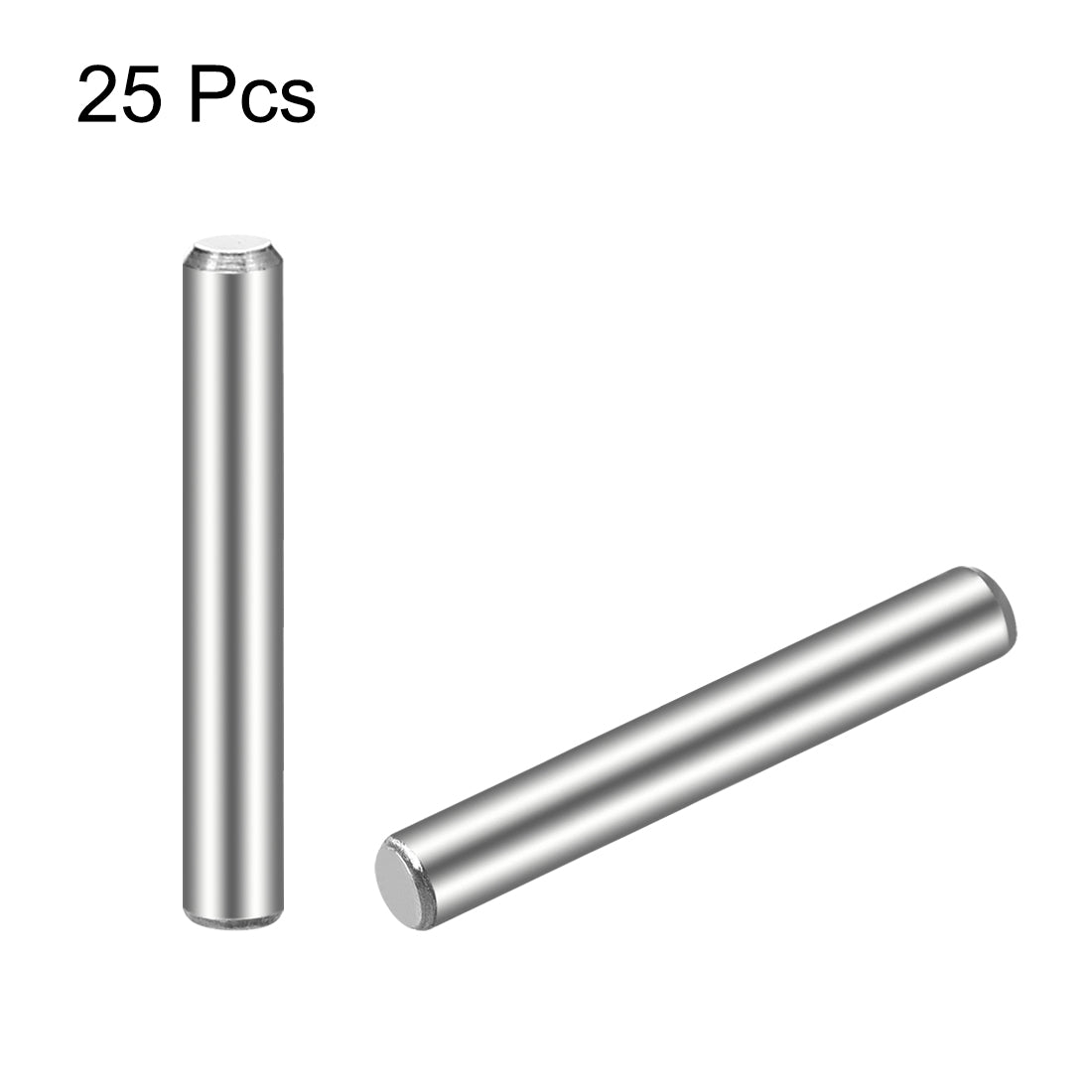 Harfington 25Pcs Dowel Pin 304 Stainless Steel Cylindrical Shelf Support Pin