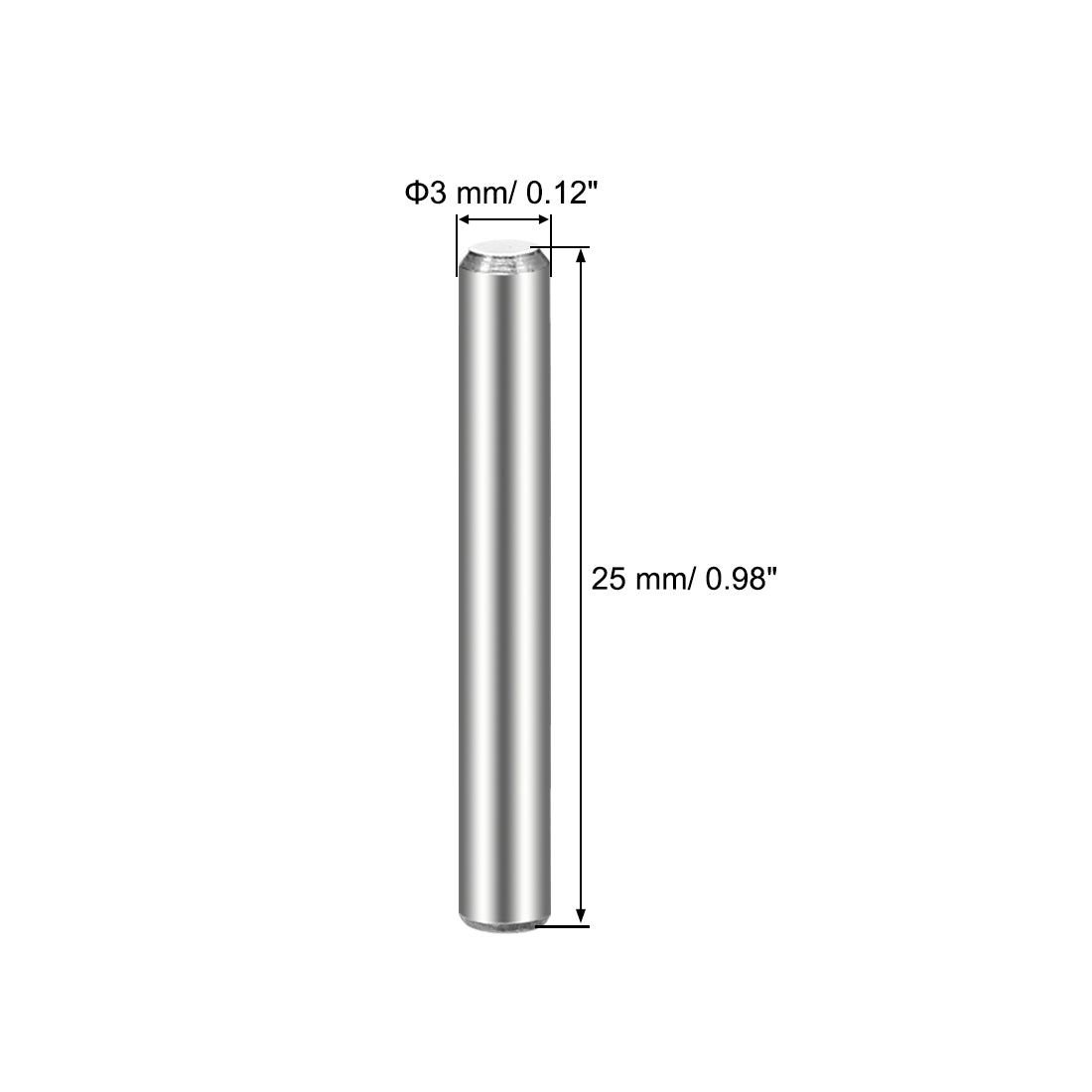 Harfington 30Pcs Dowel Pin 304 Stainless Steel Cylindrical Shelf Support Pin