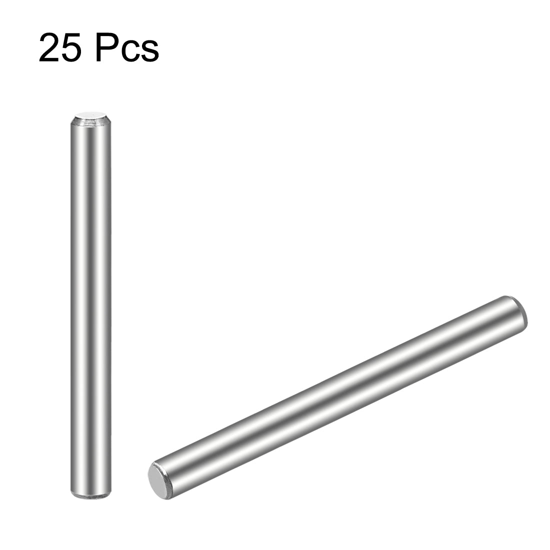 Harfington 25Pcs Dowel Pin 304 Stainless Steel Cylindrical Shelf Support Pin