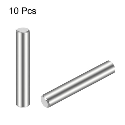 Harfington 10Pcs 4mm x 30mm Dowel Pin 304 Stainless Steel Cylindrical Shelf Support Pin