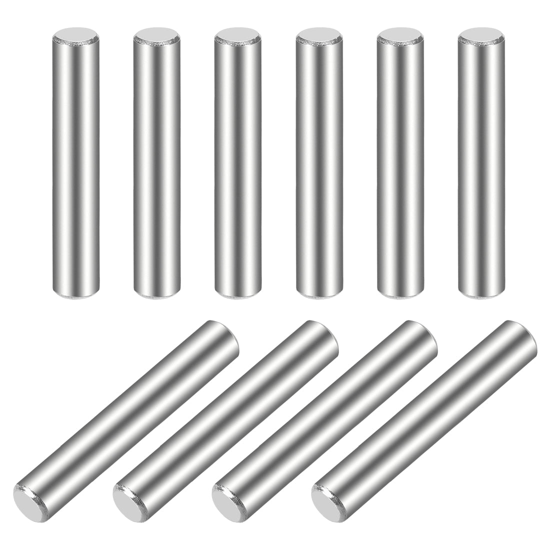 Harfington 10Pcs 4mm x 30mm Dowel Pin 304 Stainless Steel Cylindrical Shelf Support Pin