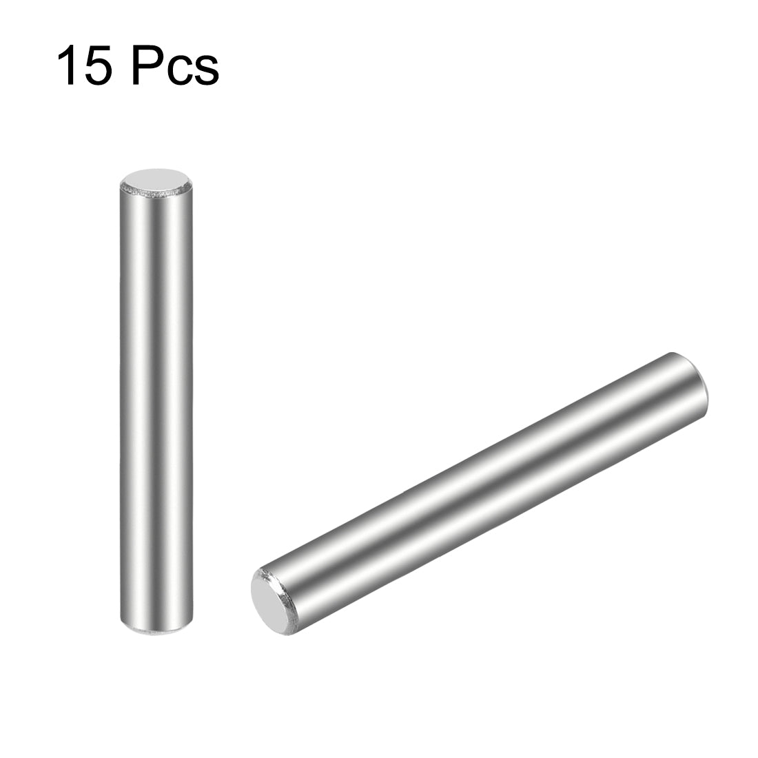 Harfington 15Pcs Dowel Pin 304 Stainless Steel Cylindrical Shelf Support Pin Fasten Elements Silver Tone
