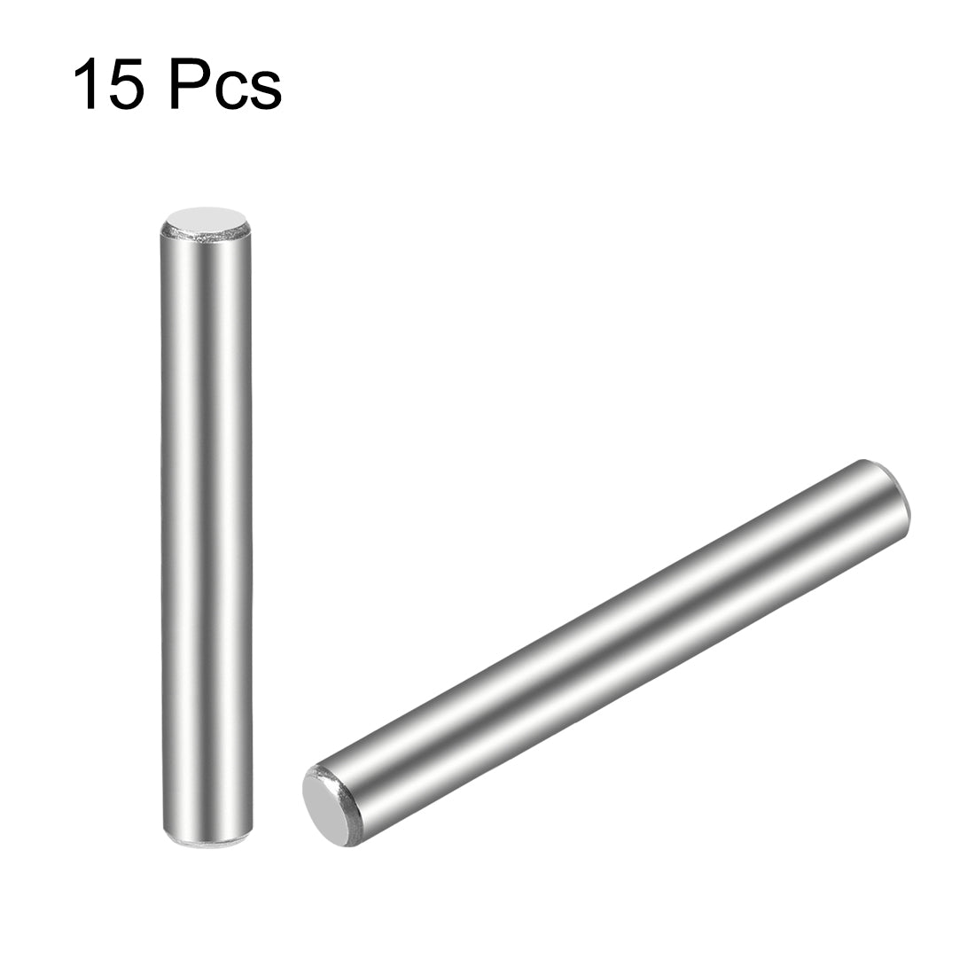 Harfington 15Pcs Dowel Pin 304 Stainless Steel Cylindrical Shelf Support Pin Fasten Elements Silver Tone