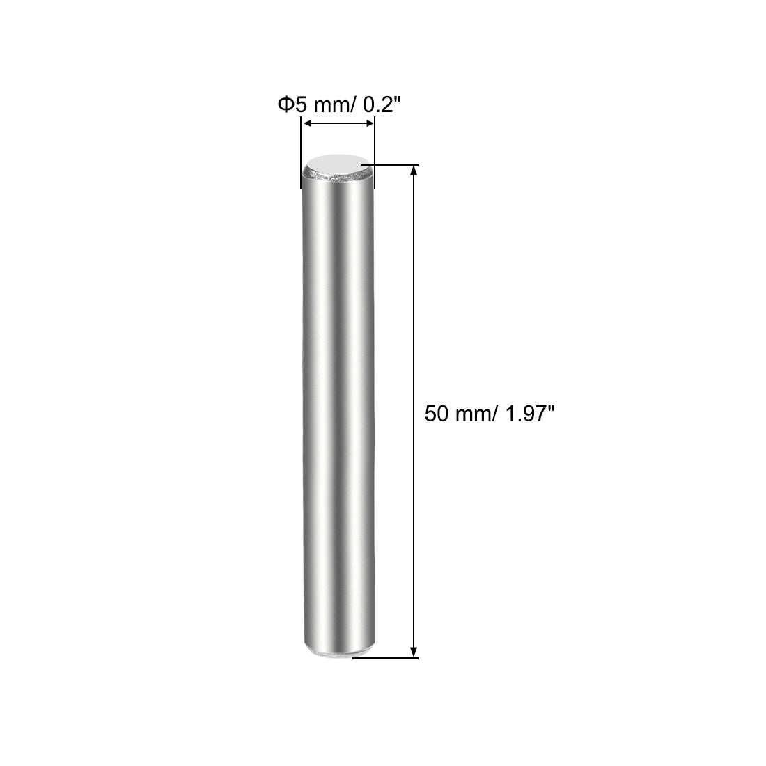 Harfington 15Pcs Dowel Pin 304 Stainless Steel Cylindrical Shelf Support Pin Fasten Elements Silver Tone