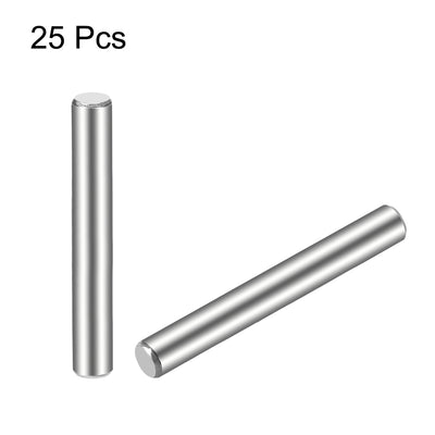 Harfington 25Pcs Dowel Pin 304 Stainless Steel Cylindrical Shelf Support Pin