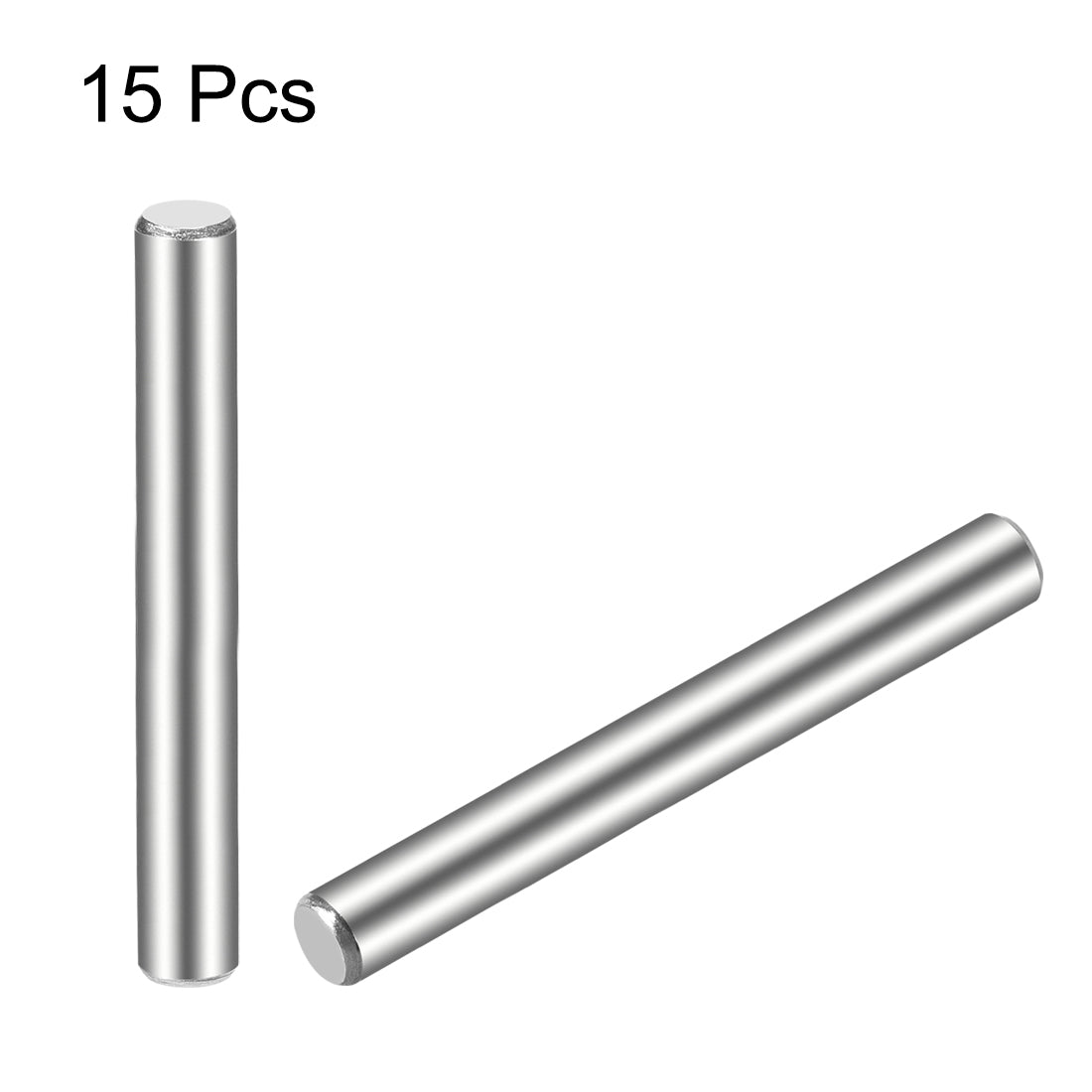 Harfington 15Pcs Dowel Pin 304 Stainless Steel Cylindrical Shelf Support Pin Fasten Elements Silver Tone