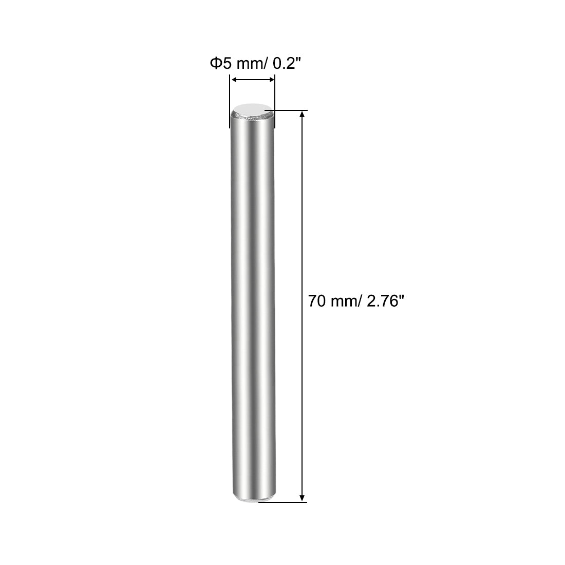 Harfington 15Pcs Dowel Pin 304 Stainless Steel Cylindrical Shelf Support Pin Fasten Elements Silver Tone