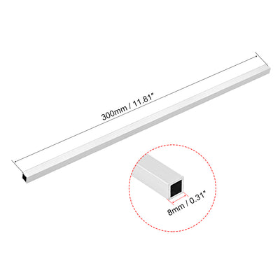 Harfington 6063 Aluminum Square Tube Seamless Pipes Tubing