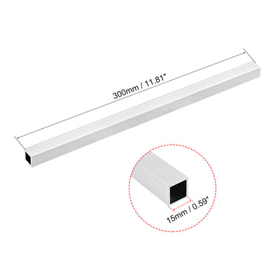 Harfington 6063 Aluminum Square Tubes, Seamless Straight Pipe Tubing