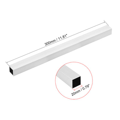 Harfington 6063 Aluminum Square Tubes, Seamless Straight Pipe Tubing