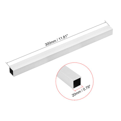 Harfington 6063 Aluminum Square Tube Seamless Pipes Tubing