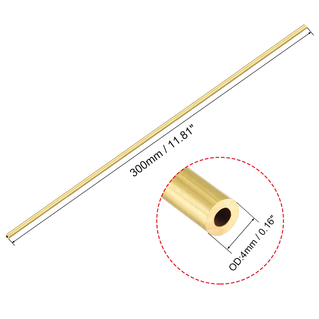 Harfington Brass Round Tube, Seamless Pipe Tubing