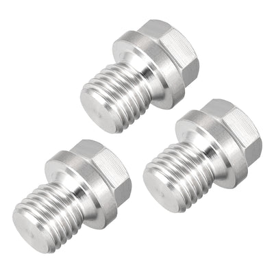 Harfington Male Outer Hex Head Plug  304 Stainless Steel Solid Thread Corrosion Resistant Bung Plug Pipe Fitting 3Pcs