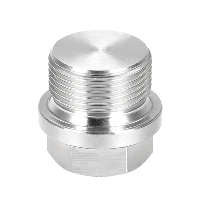 Harfington Male Outer Hex Head Plug 304 Stainless Steel Solid Thread Corrosion Resistant Bung Plug Pipe Fitting