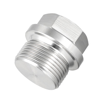 Harfington Male Outer Hex Head Plug 304 Stainless Steel Solid Thread Corrosion Resistant Bung Plug Pipe Fitting
