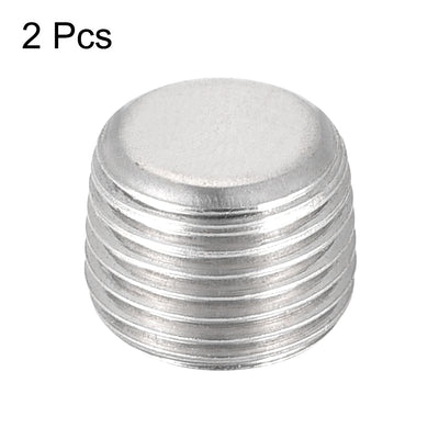 Harfington Hex Countersunk Plug - Stainless Steel Pipe Fitting Male Thread Socket Pipe Adapter Connector 2Pcs