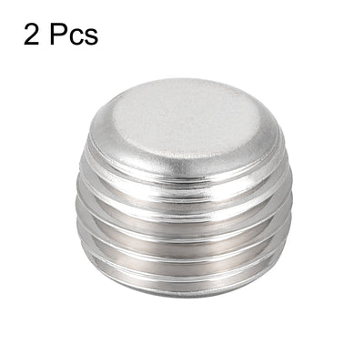 Harfington Hex Countersunk Plug - Stainless Steel Pipe Fitting Male Thread Socket Pipe Adapter Connector 2Pcs