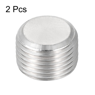 Harfington Hex Countersunk Plug - Stainless Steel Pipe Fitting Male Thread Socket Pipe Adapter Connector 2Pcs