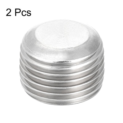 Harfington Hex Countersunk Plug - Stainless Steel Pipe Fitting Male Thread Socket Pipe Adapter Connector 2Pcs