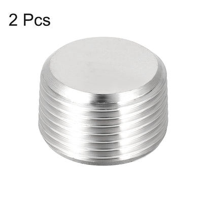 Harfington Hex Countersunk Plug - Stainless Steel Pipe Fitting Male Thread Socket Pipe Adapter Connector 2Pcs
