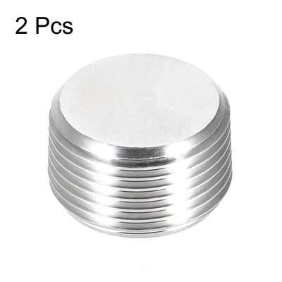 Harfington Hex Countersunk Plug - Stainless Steel Pipe Fitting Male Thread Socket Pipe Adapter Connector 2Pcs
