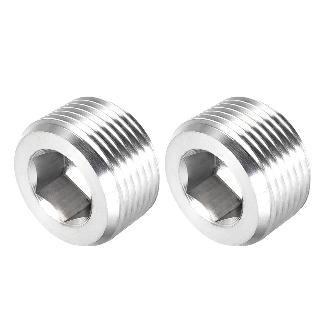 Harfington Hex Countersunk Plug - Stainless Steel Pipe Fitting Male Thread Socket Pipe Adapter Connector 2Pcs