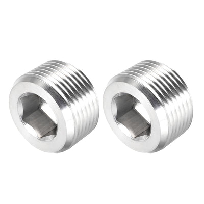 Harfington Hex Countersunk Plug - Stainless Steel Pipe Fitting Male Thread Socket Pipe Adapter Connector 2Pcs