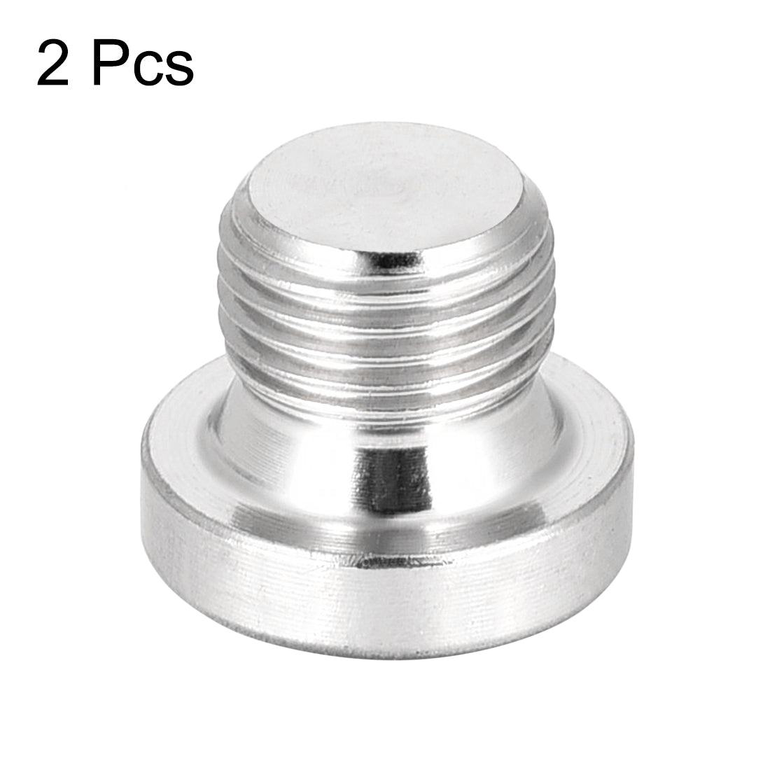 Harfington Countersunk Plug Internal Hex Head Socket with Flange Male Stainless Steel Pipe Fitting Thread 2Pcs